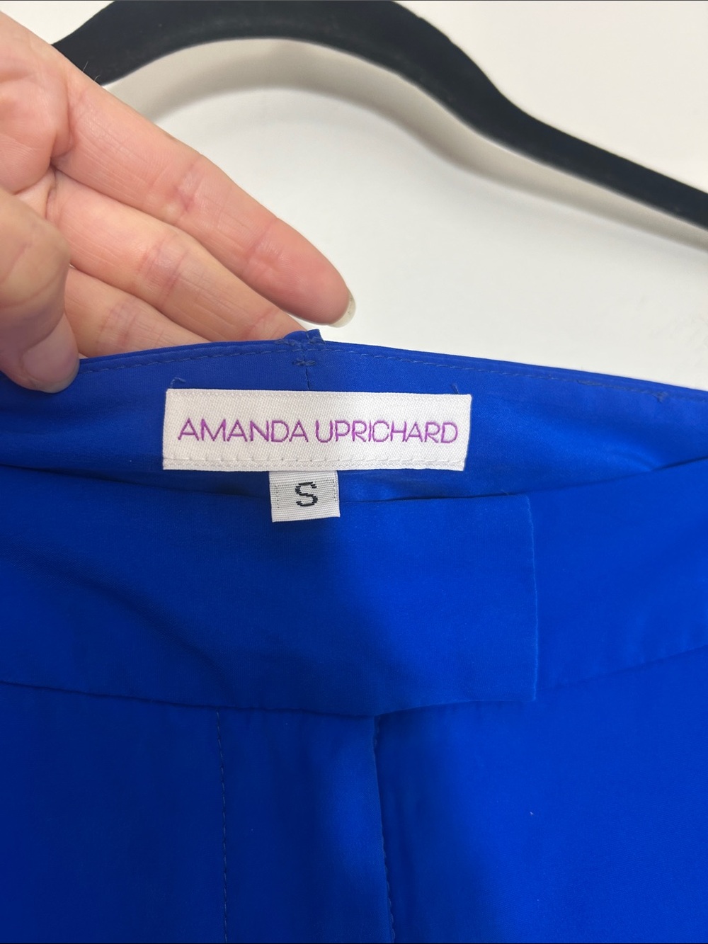 Amanda Uprichard Royal Blue 100% Silk Dress Shorts size Small - Picture 3 of 8